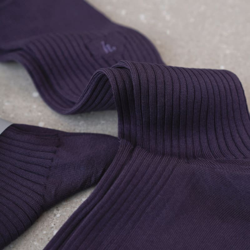 hiig [no.198] vintage purple silk heart socks