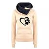 Women's Cat Paw Heart Hoodie - New Style Pullover for Outdoor Sports