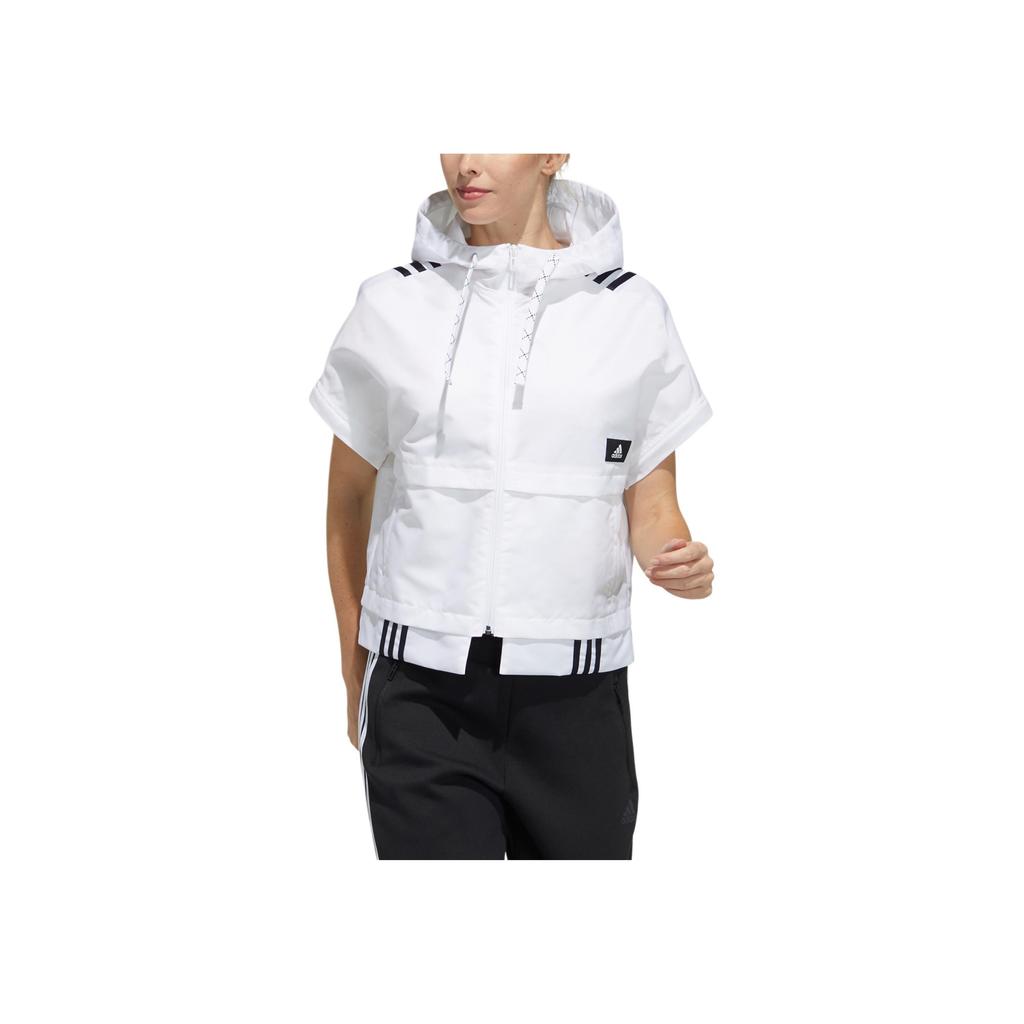 Adidas Street Jacket With Detachable Sleeves And Hood Women Jackets White GT4403