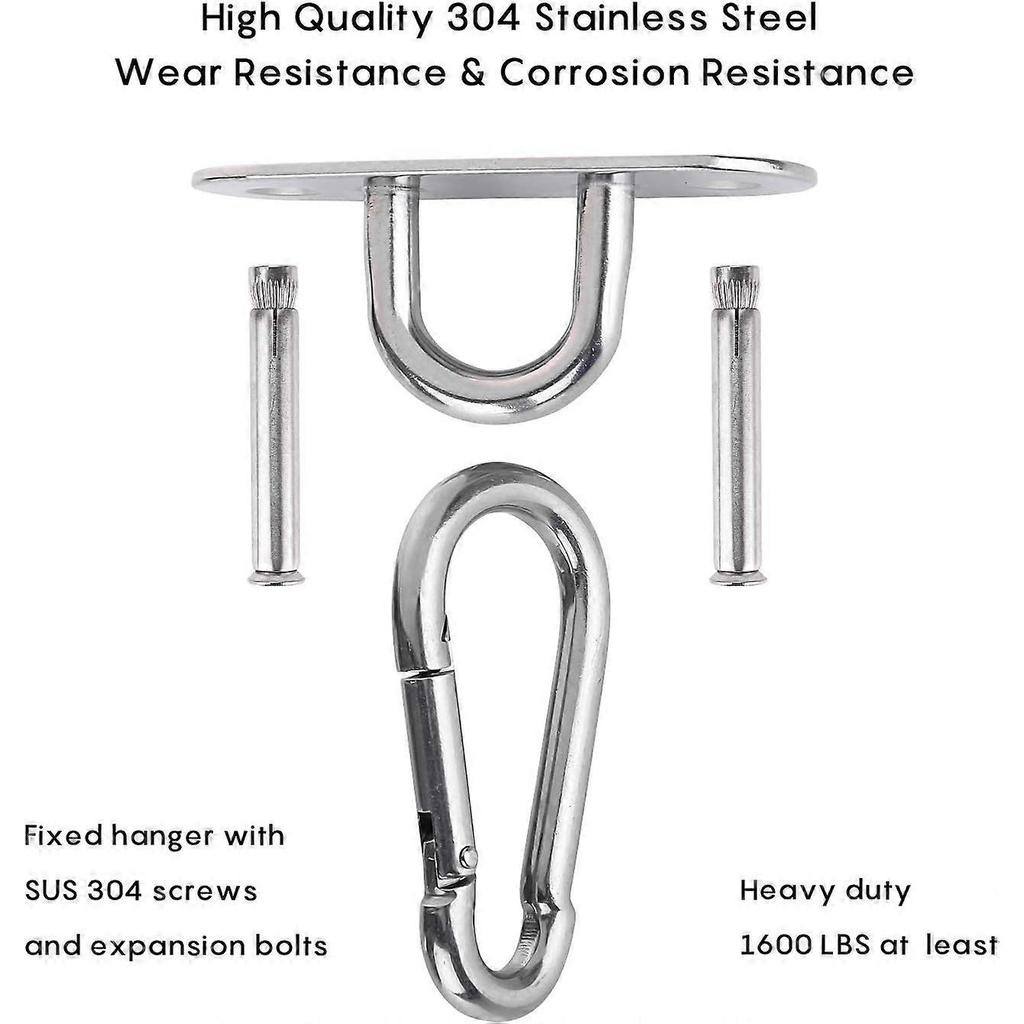 Dww Ceiling Hook, 450KG Capacity Heavy Duty Ceiling Wall Mount Hook 304 Stainless Steel, Hanging Kit for Hammock, Hanging Chair, Boxing Bag, Yoga