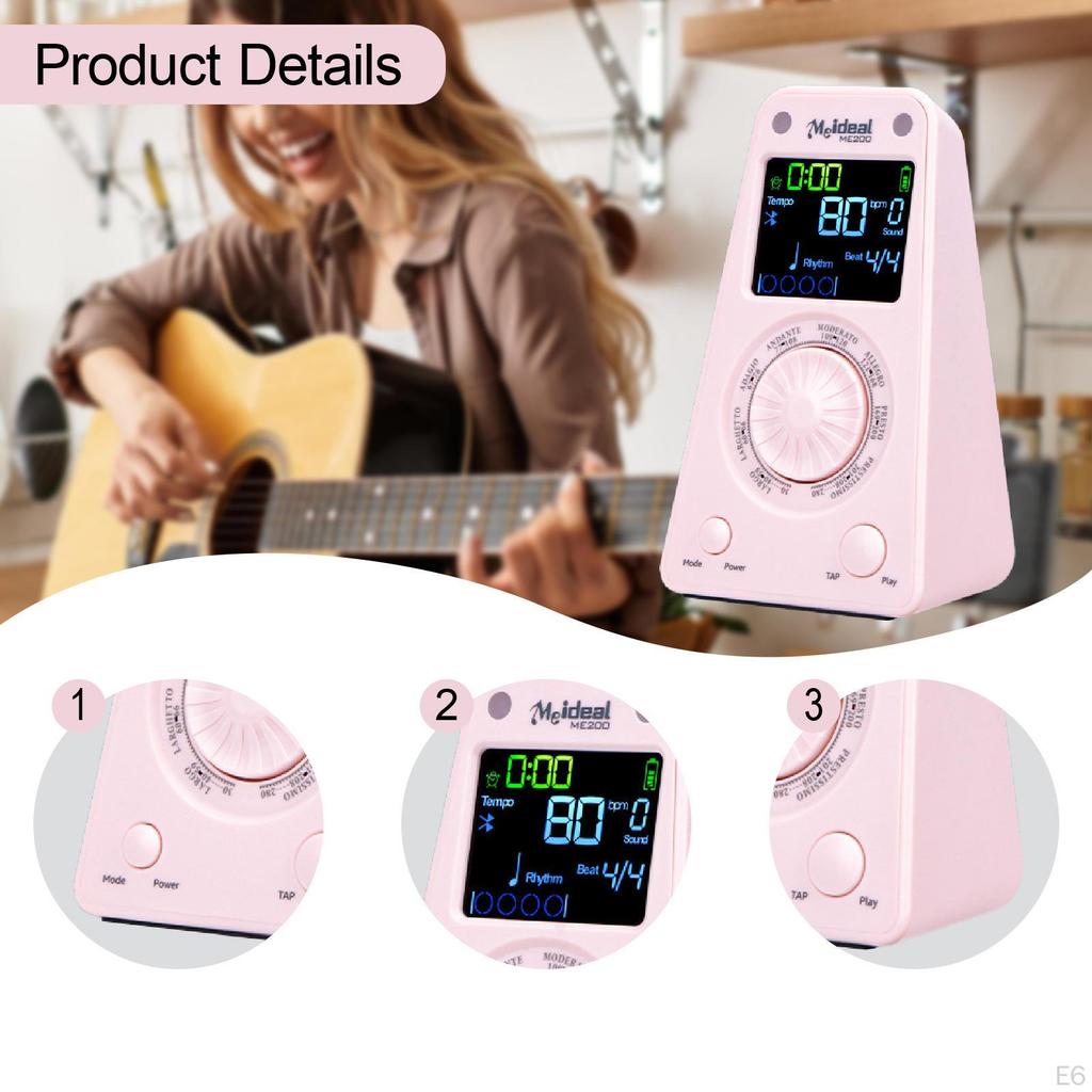 Digital Metronome for Piano Beat Tempo Adjustable Control with Timer Birthday Electronic