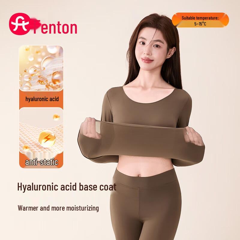 Fenteng Women's Seamless Ultra-Thin Thermal Underwear Set