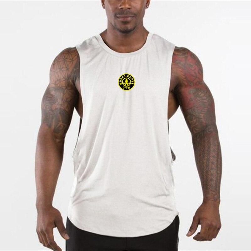 

Аніме Gym Tank Top Men Goku Vest Drop Armhole Jersey Fitness Tank Summer Cotton Sleeveless Sleeveless Fashion Fashion Men M білий