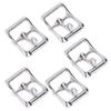 5pcs Square Center Bar Metal Replacement Buckle Easy Installation Single Prong Buckle Leather Craft