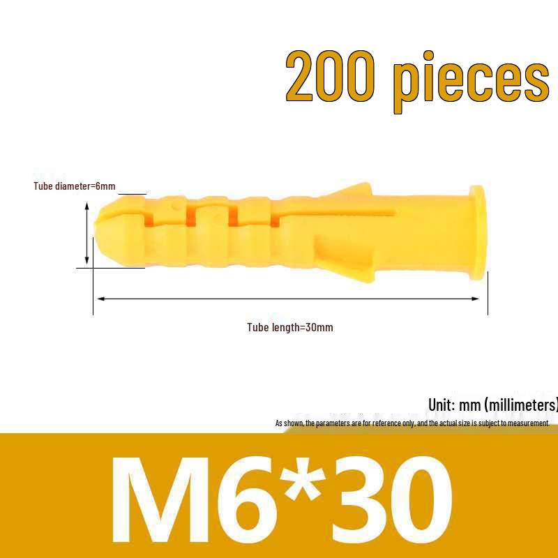 White Nylon Fish-Shaped Expansion Anchors: Plastic, Rubber Plug with M6/M8/M10 Screws