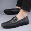 Fashion Slipon Office Flats New Male Leisure Walk Moccasins Genuine Leather Man Loafers Handmade Dress Casual Shoes for Men Boat Shoes