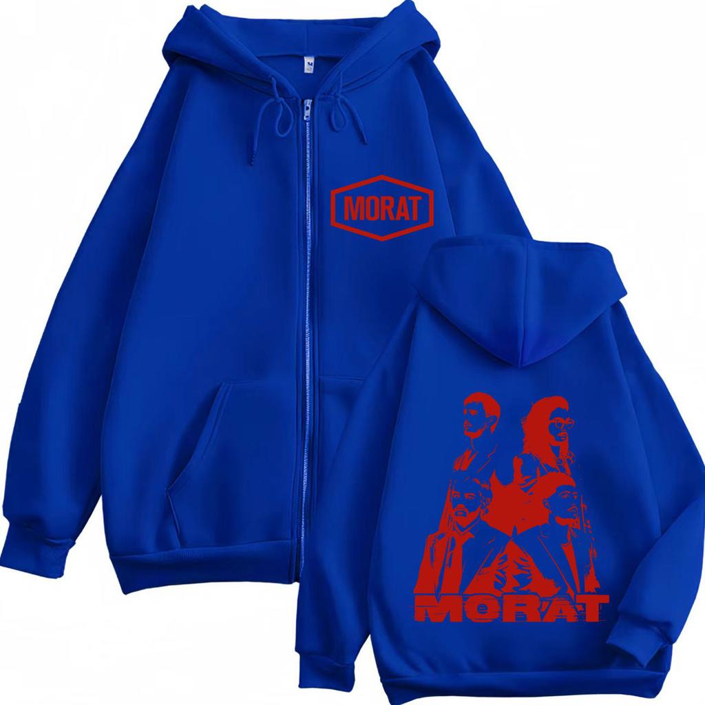 Band Morat Yem World Tour Print Zipper Hoodie Men Women Fashion Sweatshirts Long Sleeves Casual Loose Vintage Zip Up Jacket