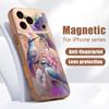 Eisvogel Blumen Malerei Hülle Für iPhone 17 Pro Max Magnetisch Für Magsafe Hautgefühl Hülle Für iPhone 16 15 14 13 Pro Max
