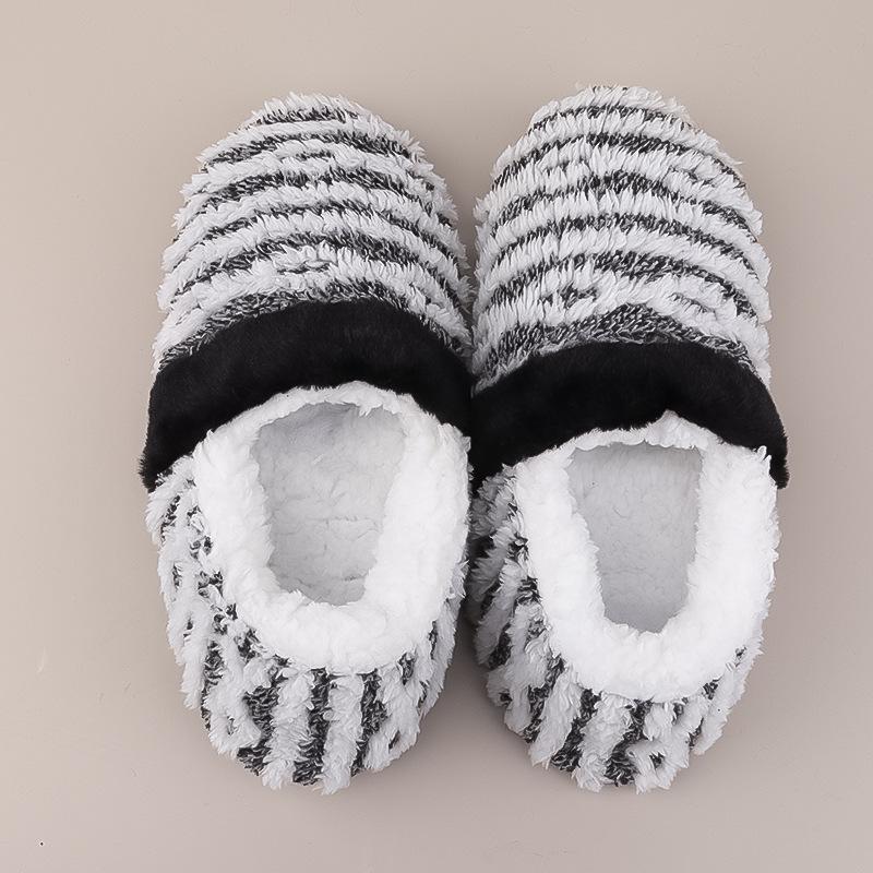 Classic Coral Fleece Non-Slip Indoor Shoes with Soft Sole