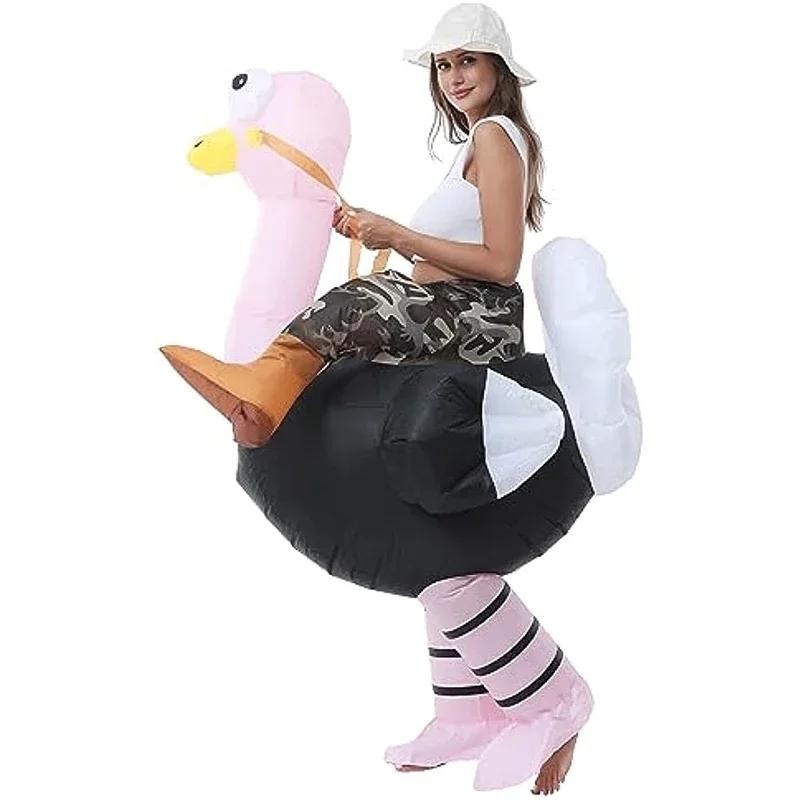 Inflatable Ostrich Costume Adult - Ride On Ostrich Fancy Dress for Halloween, Carnival, Christmas and Event Party Costumes