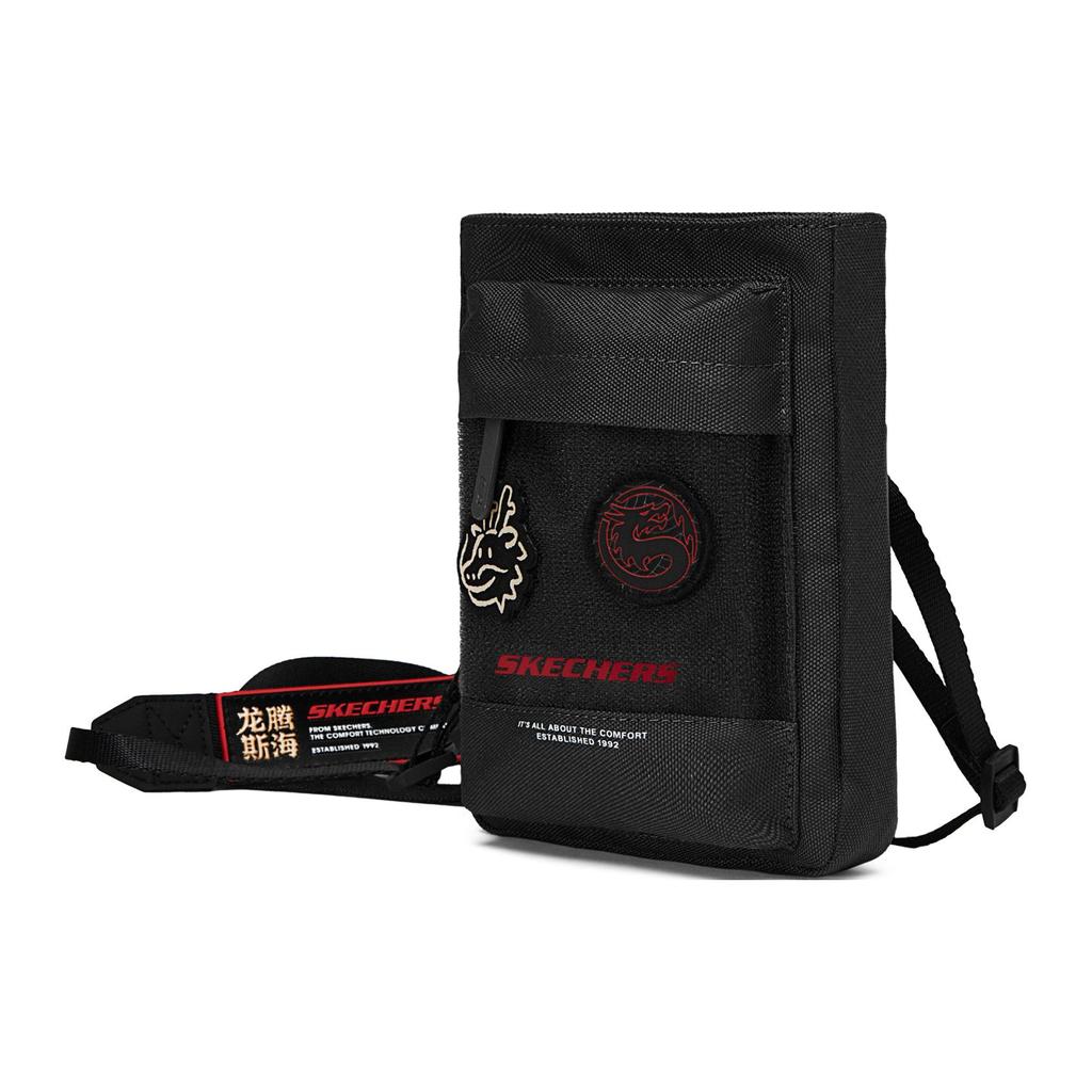 New Skechers Fabric Shoulder Bag, Crossbody Bag Regular Unisex Carbon Black L124U011-0018