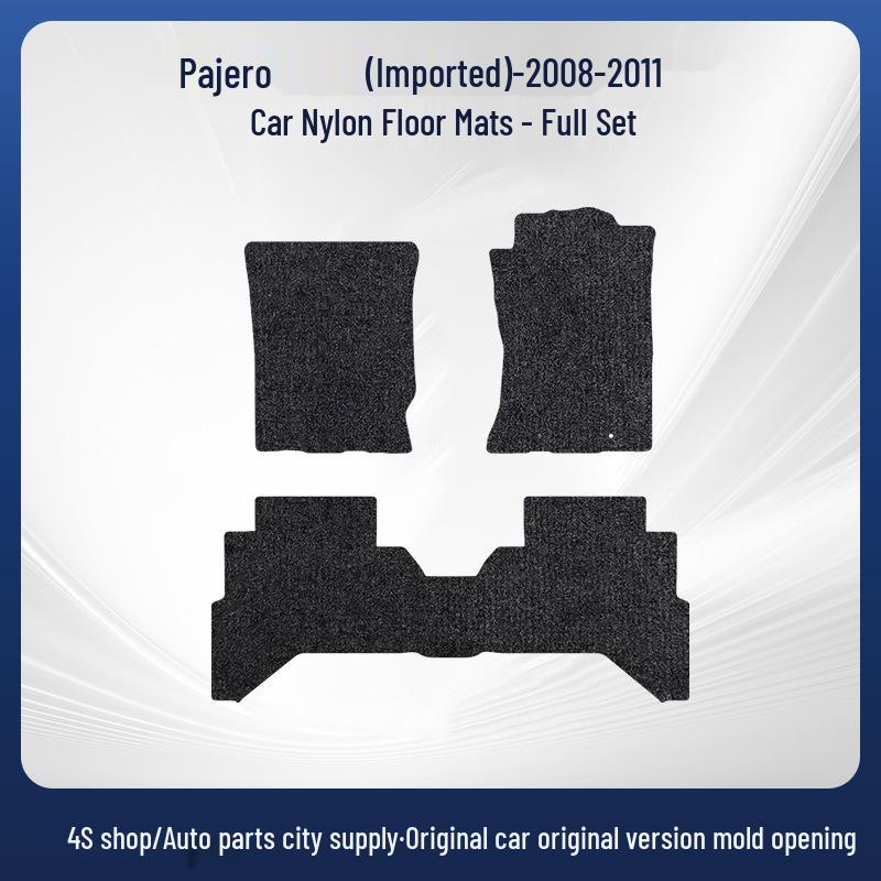 Wear-Resistant Easy-Clean Velour Floor Mats for 08-11 Mitsubishi Pajero Models