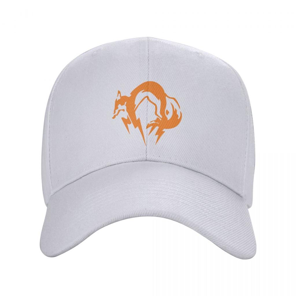 Klassische Metal Gear Solid Fox-Logo-Baseballkappe für Unisex-Damen, individuell verstellbare Unisex-Videospiel-Vatermütze, Sommermütze