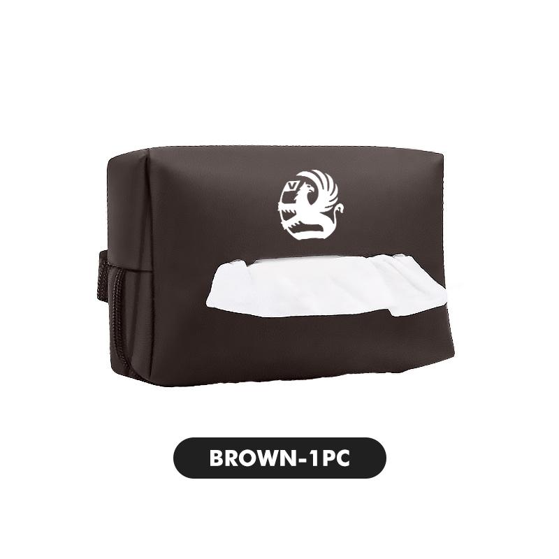 Auto Logo Taschentuch Organizer Tasche Leder Papiertuch Aufbewahrungsbox Zubehör Für Vauxhall Zafira Vectra Vivaro Corsa D Astra G J H