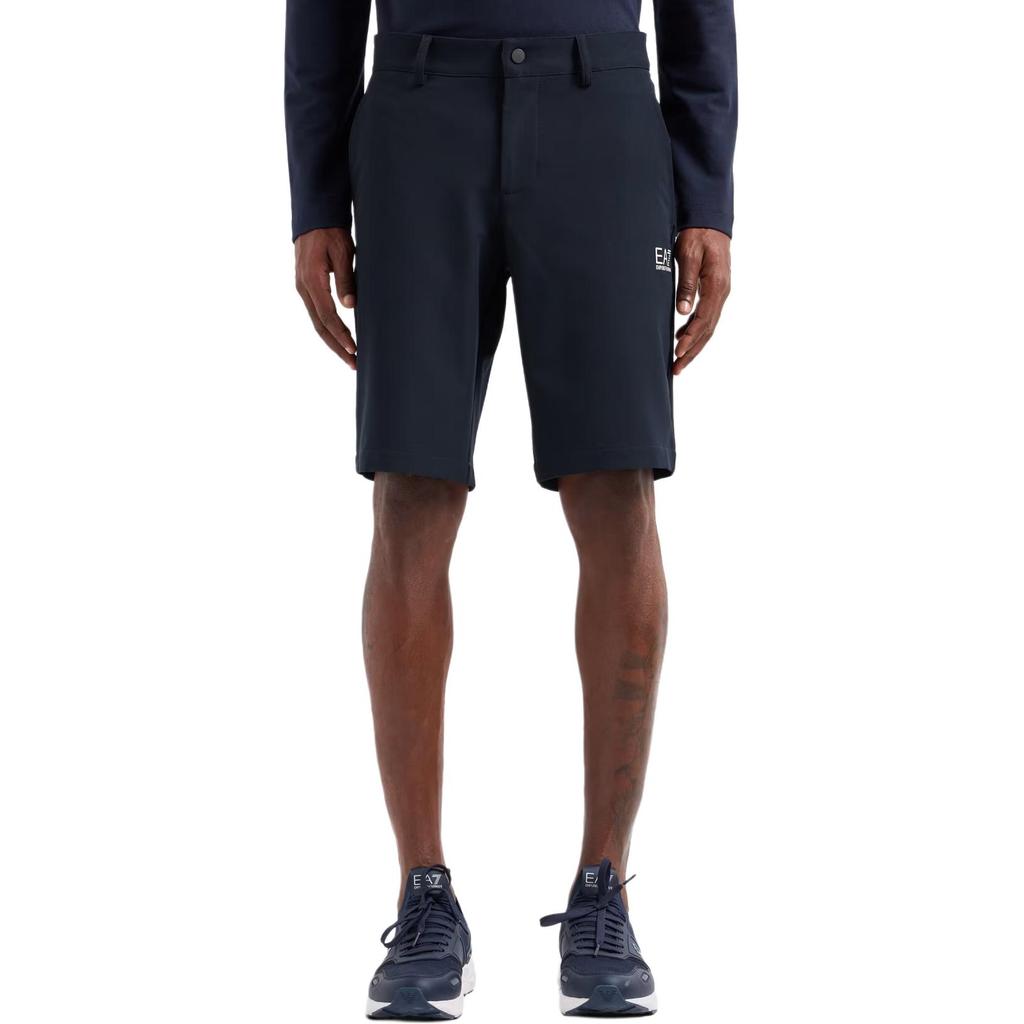 Emporio Armani Solid Color Zippered Three-Quarter Casual Shorts Men Shorts Blue 6DPS05-PNGWZ-1562