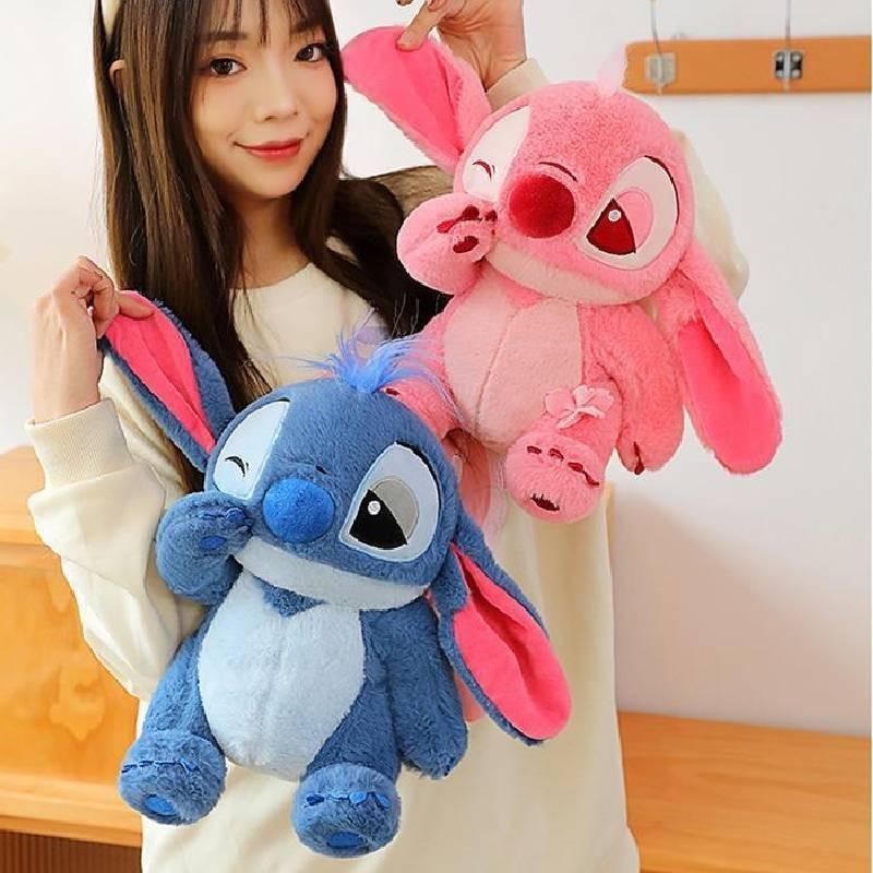 Adorable Pink Stitch Plush Toy Soft Four-way Stretch Velvet Stuffed Doll Perfect For Girls Gift