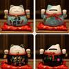 Bell Cat Money Bank Ceramic Desktop Decoration Crafts Fortune Cat Piggy Bank  Office