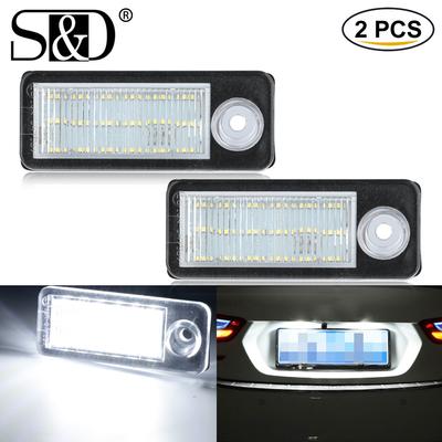 2Pcs LED License Plate Light For A6 C5 4B Avant Wagon 1998-2005 RS6 RS6 Plus 2003 2004 2005 Car Auto Accessories Canbus 12V