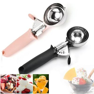Rebound Ice Cream Scoop Stainless Steel Fruit Scoop Durable Ice Ball Maker  Kitchen Use
