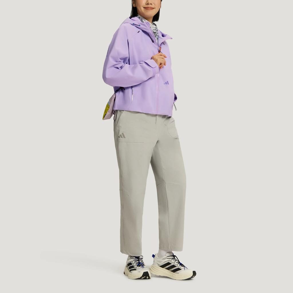 adidas Multi Short Rain Outdoor Breathable Sports Loose Hooded Hiking Waterproof Jacket Women Jacket LE6925