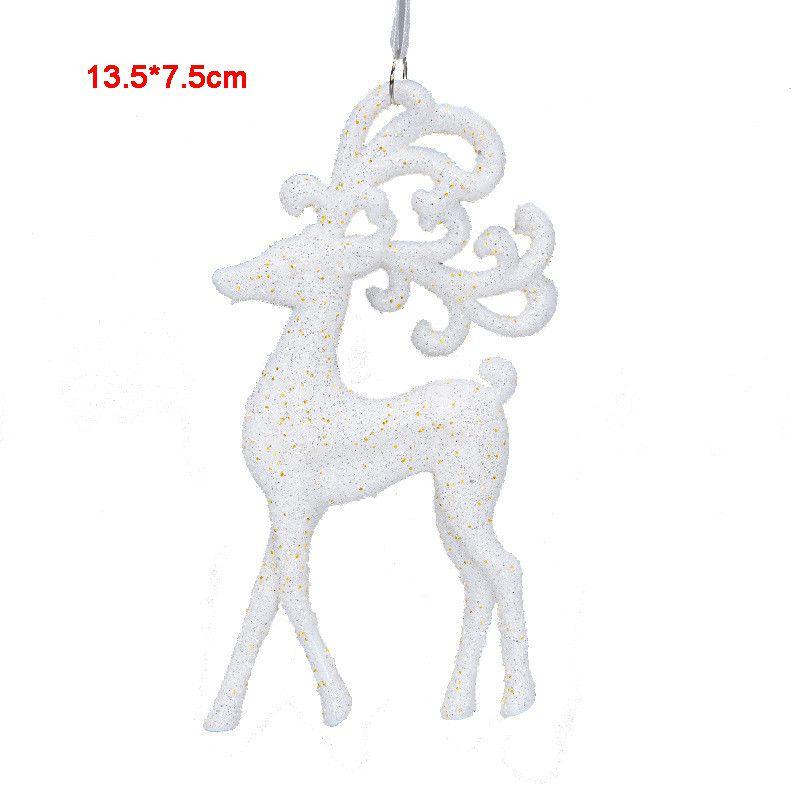 Elegant Christmas Tree Pendant Set With Shimmering Reindeer And Snowflake Baubles