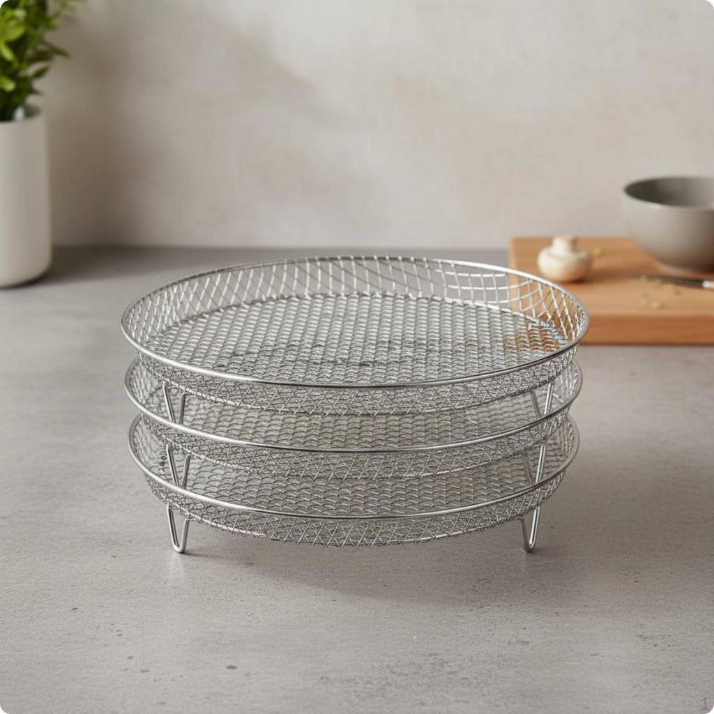 Air Fryer Rack Easy to Clean Three Tier Grill 3layer Detachable