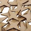4 Point Star Shapes Wood Cutout Circles Chips Sign Plaque For Making Signs, Gift Tags, Wedding