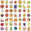 PVC Cartoon Fruit Reward Stickers Removable Adhesive For Tablets Laptops School Supplies