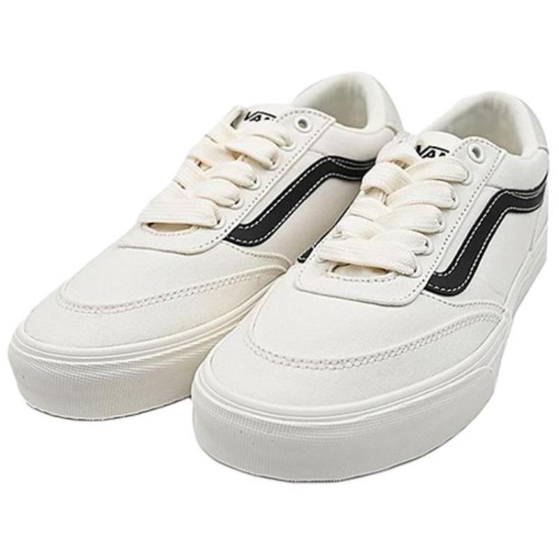 Vans Brooklyn LS Comfort Versatile Thin Sole Low Top Skate Shoes Men White VN000D7QY7U