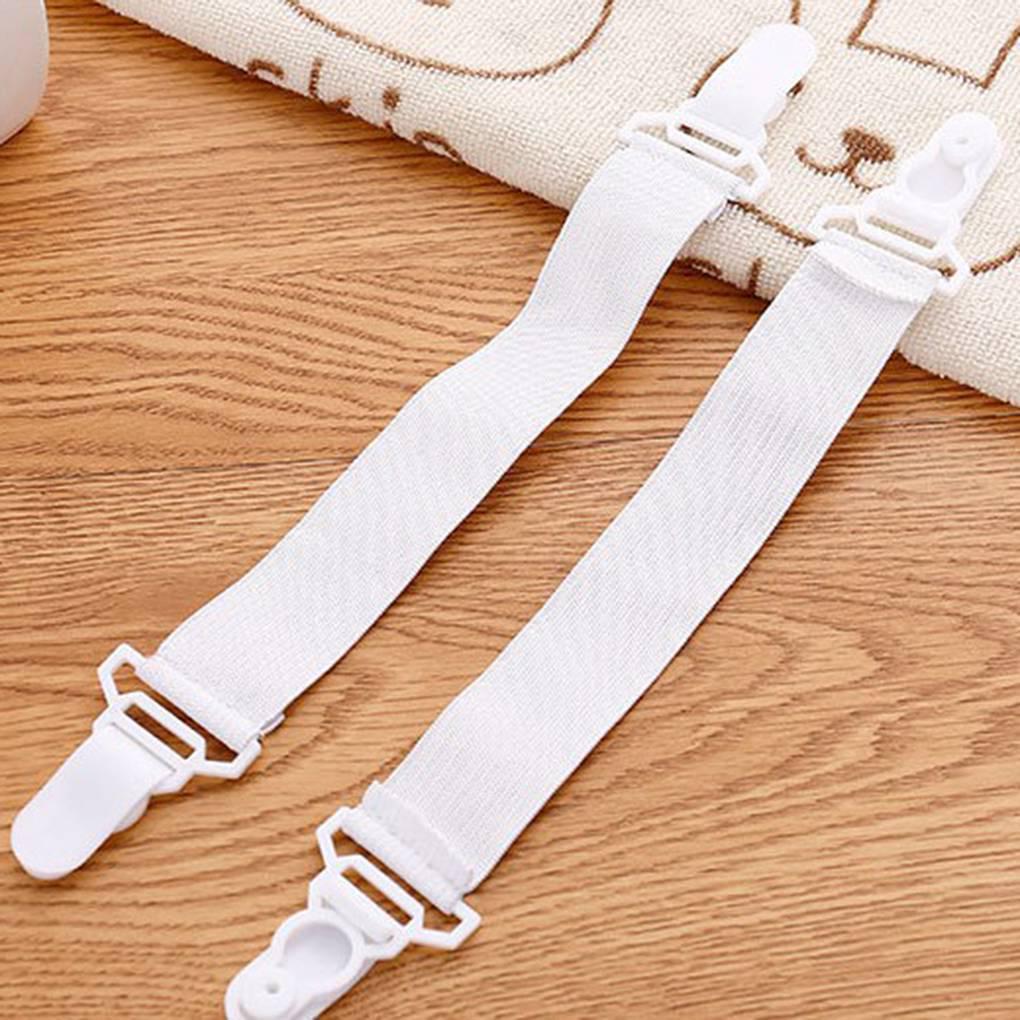 4Pcs/Set Elastic Bed Sheet Mattress Cover Blankets Clip Holder Fasteners Kit Textiles Accessories KTY