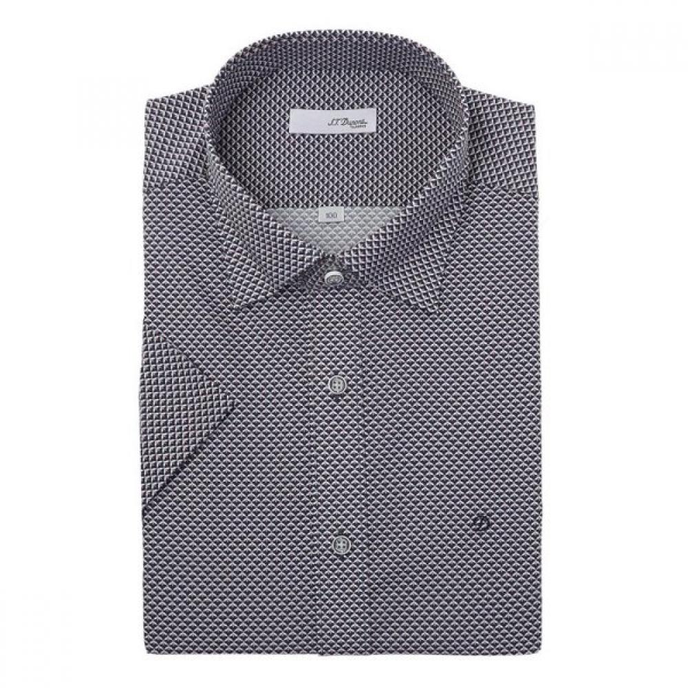S.t. Dupont Men S Bee Motif Print Short Sleeve Slim Fit Shirt Se6mm21hS253Sny 95
