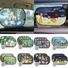 2Pcs Car SunShade with Storage Bag Side Window Windscreen Roof Window Cartoon For Children Adults Adsorption SunShade Sunvisor