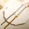 Stainless Steel Heart-shaped Ladies Elegant Bracelet For Women Crystal Bangle