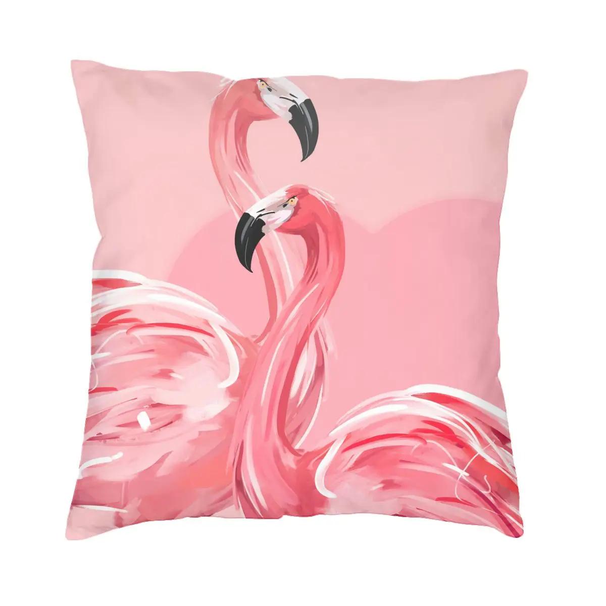 

Любовь фламинго День святого Валентина Наволочка Принт Полиэстер Наволочка для подушки Украшения Наволочка для декоративной подушки Чехол для подушки Домашний На молнии 66x66cm белый