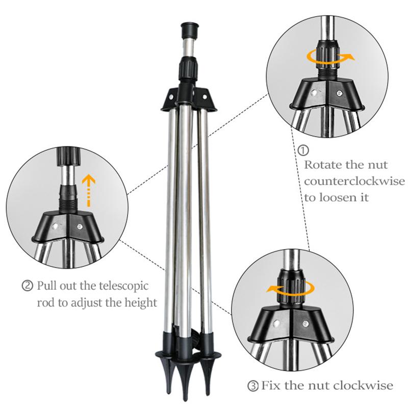 360 Rotary Irrigation Sprinkler Head With Tripod Telescopic Support Automatic Rotating Sprayer Garden Watering Sprinkler Head
