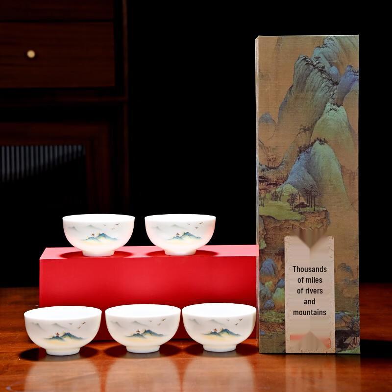 Thousand Miles of Rivers and Mountains Ceramic Tea Set