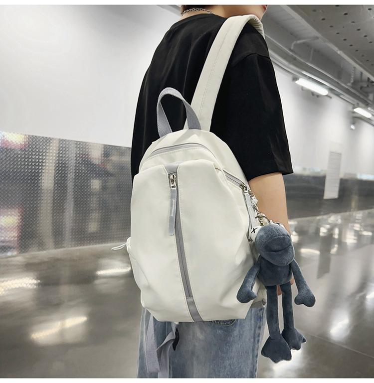 Kontrastfarge skolesekk Liten ryggsekk for kvinner Lett ryggsekk for menn