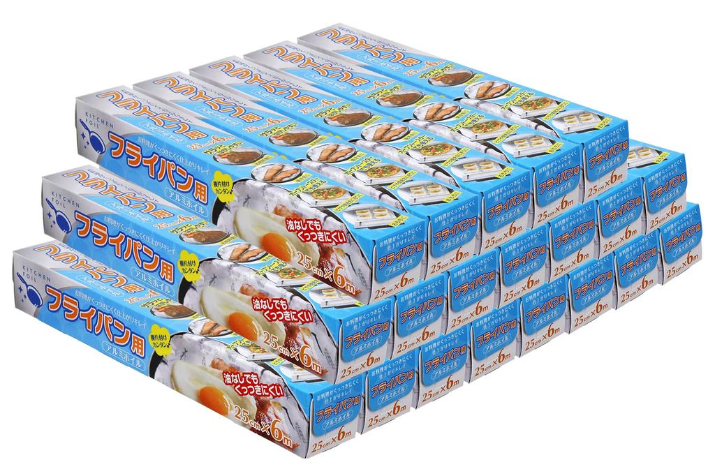 Yamato Bussan Aluminum Foil for Frying Pans 25cm 6m Roll 20 Packs