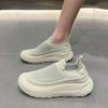 Fashion Mesh Hollow Breathable Women's Flat Shoes 2024 Autumn Trend Outdoor Leisure Comfortable Slip-on Walking Sneakers Zapatilla Mujer
