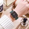 Square Student Watch Calendar Men'S And Women'S Watches High-End Versatile Fashion Light Luxury Quartz Watches Double Calendar