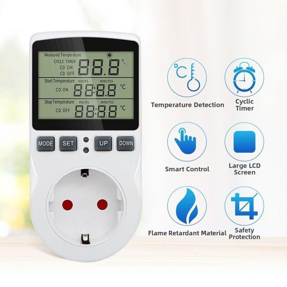 Timer Switch Digital Thermostat Digital Display Temperature Controller Temperature Regulation