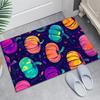 800g/m² Crystal Velvet Halloween Pumpkin Printed Area Rug - Non-Slip, Colorful Design for Bedroom  Living Room Decor, 100% Poly
