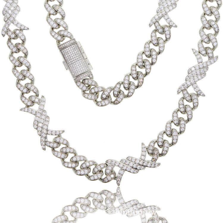 Zircon Cuban Chain: Versatile Cross-Border Hip-Hop Jewelry, European & American Fashion for Couples