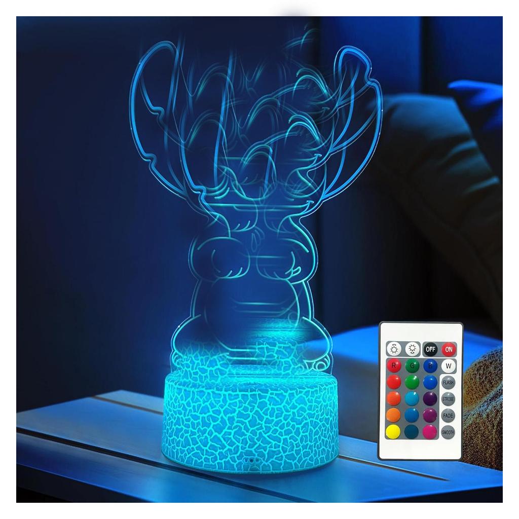 Cool Night Light,16 Color Night Light,3D LED Lamp with Smart Remote Control,Boy Gifts for Children's Room Decoration,Christmas Holiday Gifts
