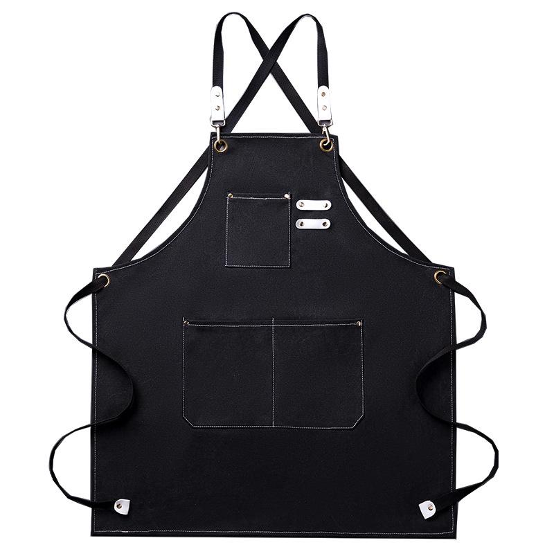 Thickened Canvas All-Cotton Apron for Cooking, Gardening, and Nail Art