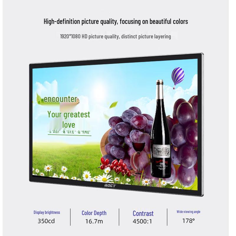 BOCT Wall-Mounted Smart Advertising Display CN plug (adapter included)