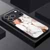 Thin Ring Magnetic For Magsafe Case For iPhone 17 Pro Max Case iPhone 16 15 14 13 Pro Max 17E Purple Marble Pattern Hybrid TPU+PC Matte Cover
