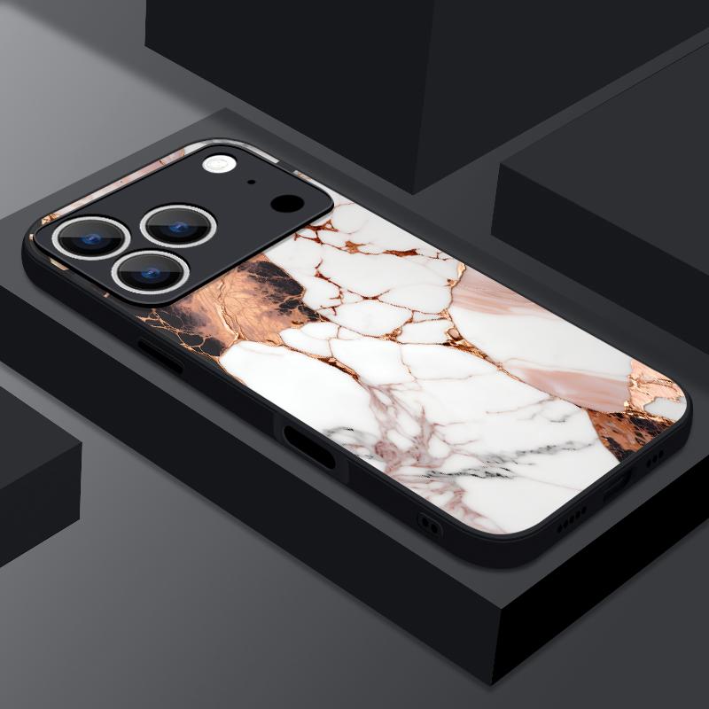 Thin Ring Magnetic For Magsafe Case For iPhone 17 Pro Max Case iPhone 16 15 14 13 Pro Max 17E Purple Marble Pattern Hybrid TPU+PC Matte Cover