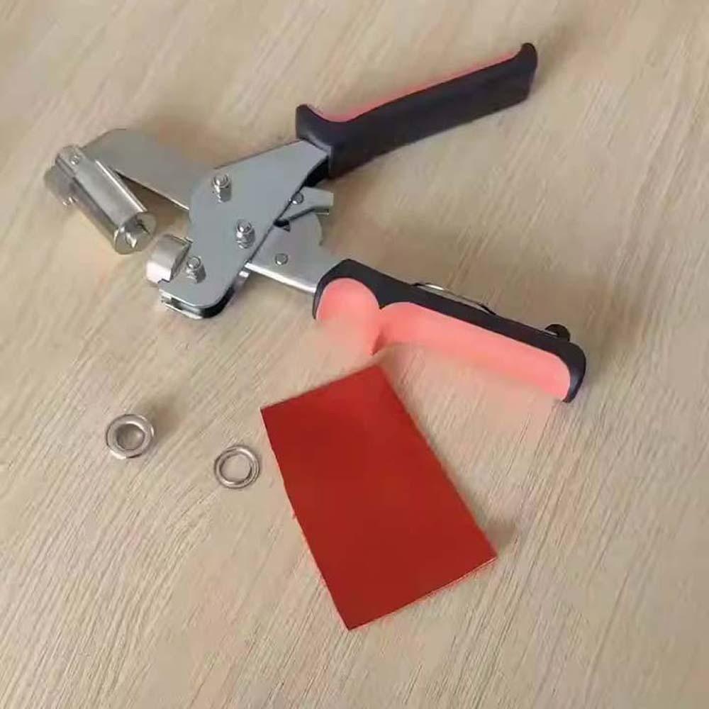 Hand Press Eyelet Setter with Grommets Hole Punch Pliers Lightweight Manual Puncher  Cardboard