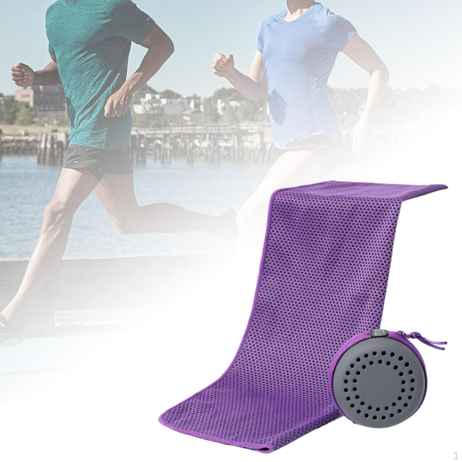 

Охлаждающее полотенце Fast Multifunction Breathable Sports с сумкой для переноски для йоги, фитнеса, фиолетовый